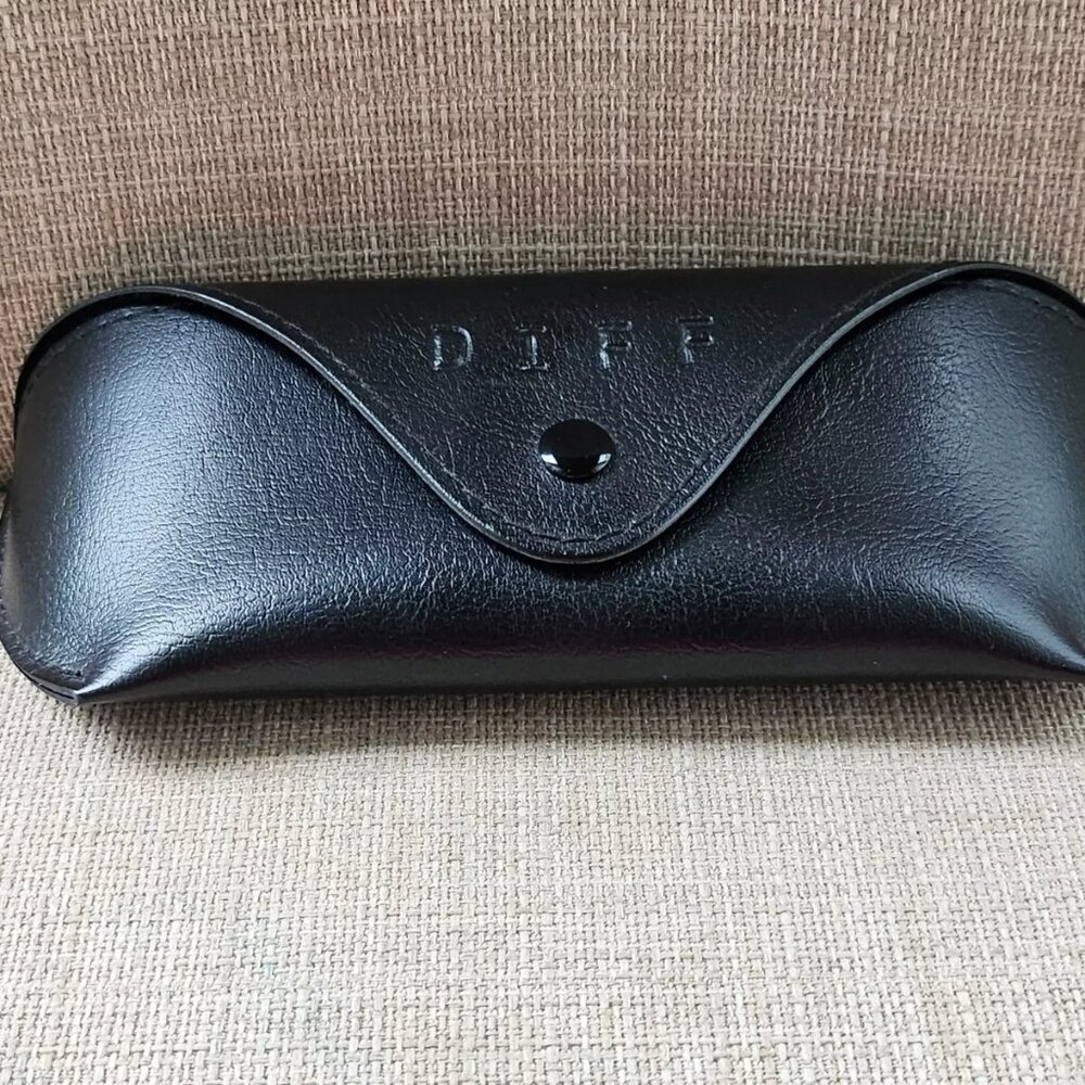 Diff Eyewear Sunglasses Case Black Semi Hard Case for Glasses or Sunglasses